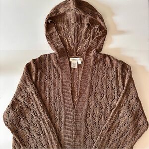 Coldwater Creek Hooded Knitted / Crocheted Sweater Size L